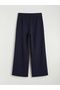 Navy Blue Elastic Waist Soft Touch Women's Sweatpants - 2