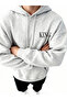Unisex Gray Hooded Sweatshirt with King Print - 2