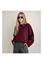 Burgundy Crew Neck Oversize Sweat Pullover
