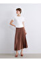 Esvab • Modern & Distinctive Satin Pleated Skirt with Waist Drawstring