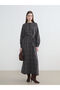 Esvab • Modern & Distinctive Hakim Roba Collar Checked Embroidered Belted Dress - 2
