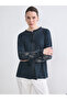 Tie Collar Ruffled Patterned Blouse
