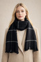 Plaid Scarf Square Patterned Women's Shoulder Shawl - Soft Textured Winter Women's