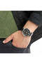 Men's Black Leather Watch, Black Dial | Tw2t29500 - 4