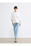 Ecru Crew Neck Blouse with Pearl Detail - 2