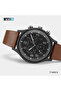 Men's Brown Leather Watch, Black Dial | Tw2t29600 - 4