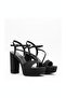Glittery Platform Topukıu Evening Dress Shoes