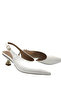 (Park Moda) Closed Toe Low Heeled Women's Shoes White