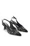 (Park) Damla Stone Detailed Closed Toe Heeled Evening Dress Shoes Black