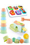 Toy Educational Hit and Roll Game Cheerful Animals Bultak 8-Tower 3-Piece Set Skill
