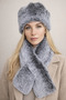 Hat and Scarf Gray Grayish 2-Piece Set Plush Set - Hat Neck Collar Luxury Soft Winter - 5