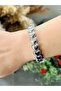 Heart Rubber Bracelet-Silver Color Acr8604