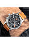 Men's Brass Brown Leather Watch, Black Dial | Tw2t32900 - 4
