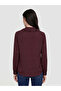 Plum color off-shoulder ruffled blouse - 4