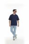 Men's Oversize Modal Fabric Non-Fading Vibrant Color Silky Textured T-Shirt - 3