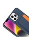 iPhone 15 Pro Max Case with Camera Protection, Card Holder, Wallet, Colorful Buttons, Leather Design, Silicone Cover - 2