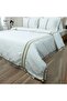 Natural Cream Brown Lace King Size Duvet Cover Set - 6