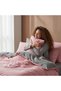 Single Pink Anthracite Duvet Cover Set Fitted Sheet Piece Soft-Textured Breathable Duvet Cover Set - 7