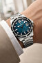 Steel Cord&Case Calendar Men's Wristwatch Wrist Bracelet Gift Silver-Blue Zmdk1210 - 2