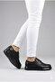 Classic Daily Patent Leather Shoes with Laced Design and Thick Soles - 6