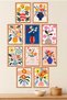 10-Piece Frame-Looking Flower Vases Painting Set – 15X20 cm Mdf Uv Printing