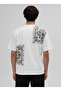 Men's Oversize Patterned Patchwork T-Shirt - 4
