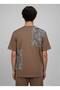 Men's Oversize Patterned Patchwork T-Shirt - 5