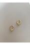 Special Series Embroidered Topcuk Xp Gold Hoop Earrings - 4
