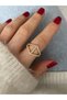 Limited Edition - Women's Ring with Row of Zircon Stones and Bottom Setting - 4