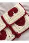 Hand Knitted Motif Heart Book Cover - 3