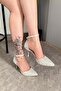 Women's Irina Silver Stone Embellished Evening Dress Shoes - 3