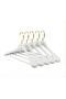 5-Piece Luxury Wooden Hanger Set with Silver American Hooks Thick Shoulder Coat Suit Shirt and Pants Hanger - 2