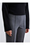 M1 Season Anthracite Elastic Waist Flared Women's Trousers - 5