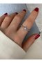 Limited Edition - Women's Ring with Row of Zircon Stones and Bottom Setting - 2