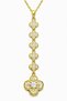 Women's Steel Clover Y Necklace Does Not Fade in Color - 5