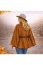 Women's Plush Poncho – Soft Textured, Winter, Warm - 3