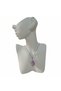 Amethyst Natural Stone Silver Color Steel Chain Necklace for Peace of Mind - 5