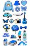 Blue Aesthetic Sticker Set – Vintage, Travel & Cozy Vibes Stickers (Laptop, Notebook, Phone) - 2