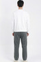 Men's Smoked Baggy Wide Leg Elastic Waist Pique Pants - 6