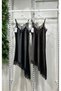Satin Asymmetric Cut-Out Lace Detail Thin Adjustable Straps Mini Evening Stylish Event Dress - 5