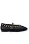 (Gedik Paşalı) Troklu Daily Women's Flat Shoes Black - 3