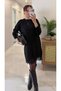 Black Skirt Hem Lace Detailed Knit Dress - 251008 - 2