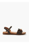 Stone Embellished Ankle Strap Sandal - 3
