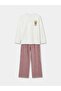 Crew Neck Printed Girls' Pajama Set (S6)
