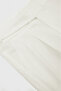 Men's White Lycra Italian Cut Pleated Belt Buckle Stylish Fabric Trousers 2601020 - 4