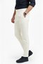 Men's White Lycra Italian Cut Pleated Belt Buckle Stylish Fabric Trousers 2601020 - 2