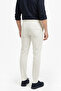 Men's White Lycra Italian Cut Pleated Belt Buckle Stylish Fabric Trousers 2601020 - 3