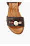 Stone Embellished Ankle Strap Sandal - 5