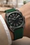 Silicone Cord Steel Case Calendar Men's Wristwatch Wrist Bracelet Gift Green Zmdk1216 - 2