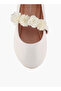 Girls Floral Embellished Hook & Loop Ballerina Shoes - 4